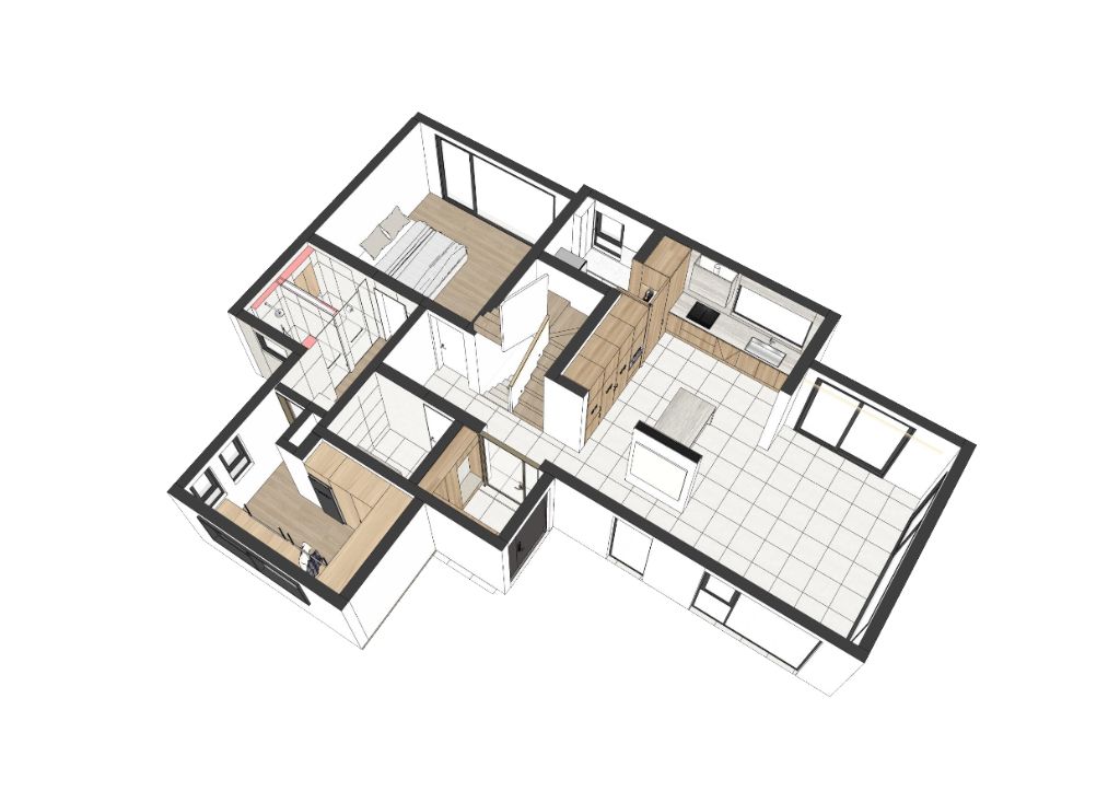 1층 아이소메트릭 평면도