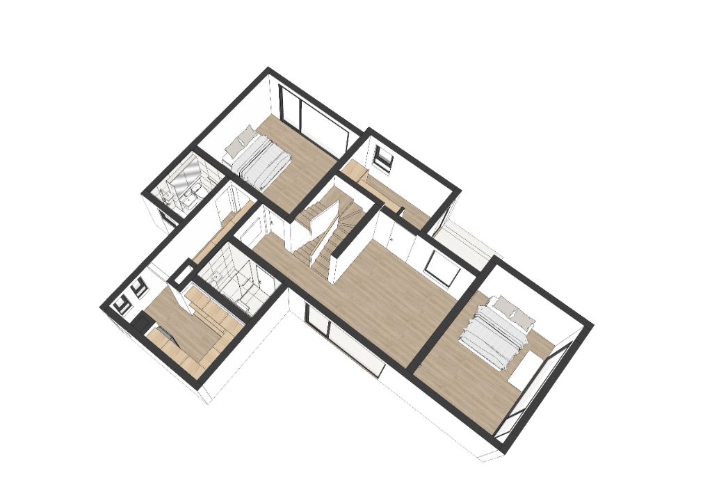 2층 아이소메트릭 평면도